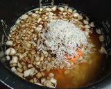 あたただしで根菜としらすの炊き込みご飯作り方3写真