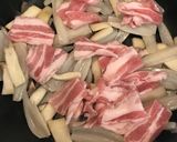 蓮根と豚バラの炒め物作り方5写真