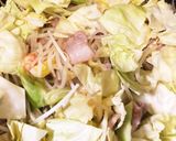 先にかた焼き麺にして♡ふっくら塩焼きそば作り方8写真