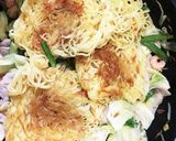 先にかた焼き麺にして♡ふっくら塩焼きそば作り方9写真