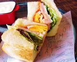 厚切り食パンｄｅミックスサンドイッチ♪作り方5写真