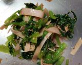 5分副菜♪小松菜とハムの中華サラダ作り方3写真