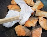鮭とアスパラのマヨマスタードからめ作り方5写真