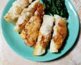 豚こまのネギチーズ包み焼き作り方4写真
