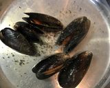 アスパラガスとムール貝のパスタ作り方10写真