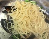アスパラガスとムール貝のパスタ作り方15写真