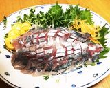 新鮮なアジで お刺身とあら汁作り方2写真