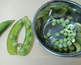 えんどう豆と高野豆腐の卵とじ作り方1写真