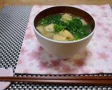 菜の花と薄揚げの味噌汁作り方5写真