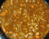厚揚げのこま切りカレー肉豆腐作り方2写真