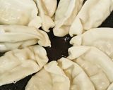 長ネギ&えのきと蒸し焼き餃子作り方2写真