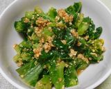 白菜トウ立ち菜のピーナッツ和え作り方4写真