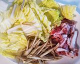 豚肉とゴボウと白菜の和風コンソメスープ作り方1写真