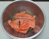 あたた生だしで生サーモンのフルーツサラダ作り方1写真