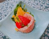 あたた生だしで生サーモンのフルーツサラダ作り方5写真