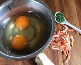 桜えびとクリームチーズの卵焼き作り方1写真