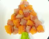 Xmasツリー仕立て♪簡単カルパッチョ作り方3写真