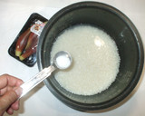 黒酢茗荷ちらし寿司♪簡単炊き込みご飯作り方2写真