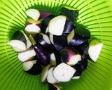 ナスと水菜のピリッとサラダ作り方1写真
