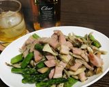 舞茸とアスパラとベーコンのソテー作り方15写真