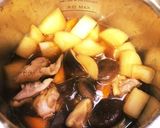 ホットクックで鶏もも肉と根菜の味染み煮物作り方3写真