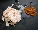 簡単!蒸し鶏の梅胡麻和え作り方1写真