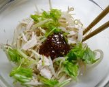 簡単!蒸し鶏の梅胡麻和え作り方3写真