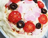 甘くないケーキ！簡単誕生日ピザケーキ♪作り方4写真