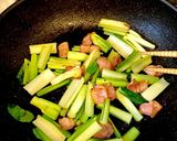 小松菜とベーコンのバター醤油炒め作り方3写真