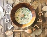 春菊と発芽酵素玄米の豆乳バター粥作り方5写真
