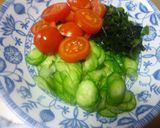 きゅうり・トマト・ワカメの酢の物♪作り方3写真