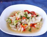 簡単♪白身魚とカラフル野菜の温菜サラダ作り方6写真