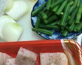 カジキとさやいんげんの甘酢あん作り方1写真