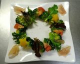 彩り野菜イタリアン風Xmasリースサラダ作り方6写真