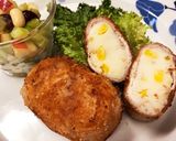 マッシュポテト&薄切り肉でコロッケ風作り方5写真