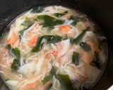温豆腐☆カニカマとワカメのお豆腐あんかけ作り方4写真