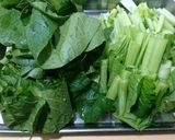 小松菜と豚肉の煮浸し作り方1写真