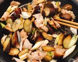 青じそ入り豚バラ茄子のマヨポン梅肉炒め☆作り方10写真