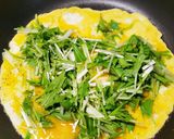 時短！水菜オムレツ♪チーズのせ作り方3写真