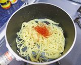 こんにゃく麺のネギ炒め作り方1写真