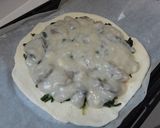 牡蠣とほうれん草のピザ作り方6写真