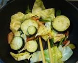 野菜いっぱい☆彩りしょうゆペッパーパスタ作り方2写真