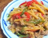 チンジャオロース丼作り方1写真