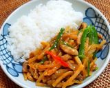 チンジャオロース丼作り方2写真