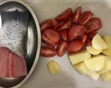 簡単トマトジャガイモ豆腐の魚の乳化スープ作り方1写真