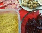 ビーツのパスタ☆ピンク☆レンチンパスタ作り方2写真