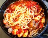 ONE PIECE飯✿辛口海鮮パスタ作り方17写真