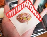 味付き！豚肉とネギのワンタン作り方7写真