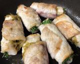 豚薄切り肉&とろろ昆布のクルクル焼き作り方3写真