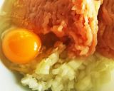 お弁当のおかず★鶏胸肉と玉葱のつくね作り方1写真